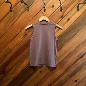 Madewell sleeveless shirt/top earth tone purple.